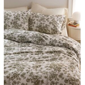 Urban Outfitters Green Floral Duvet Cover